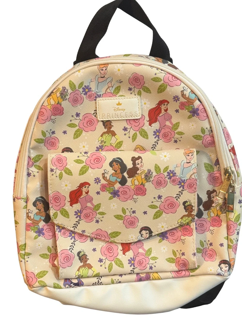 Disney Princess Cream and Pink Floral Mini Backpack